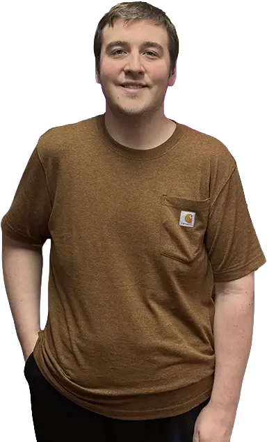 Brian Samu standing in the hero section